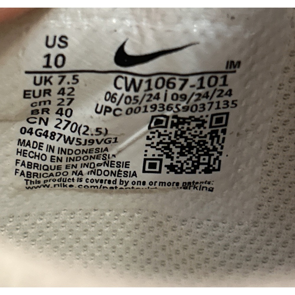 Nike Womens Court Vintage Premium Tennis Sneakers Sz 10 Pale Ivory/Washed Coral - Picture 7 of 8